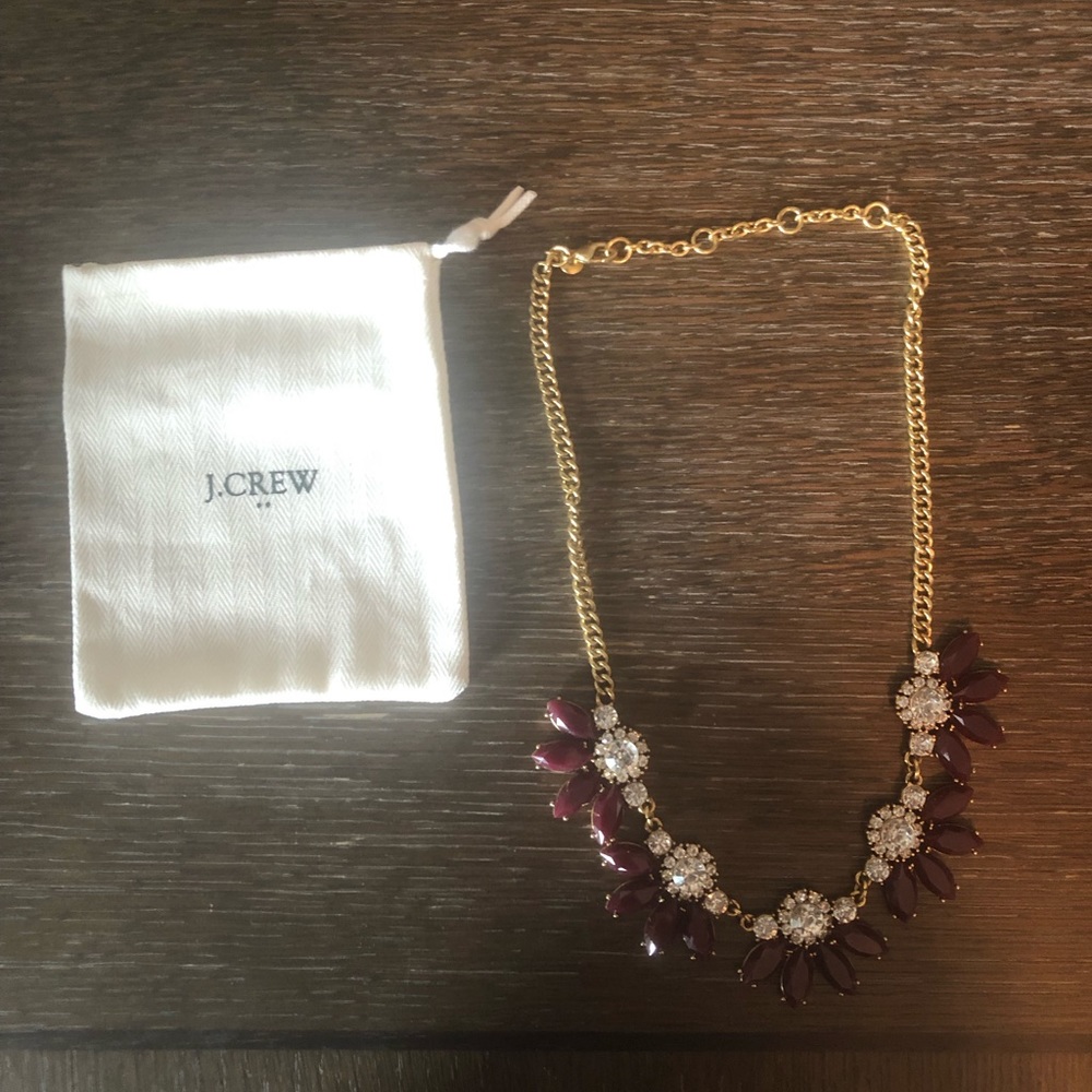 J. Crew Factory statement necklace in maroon